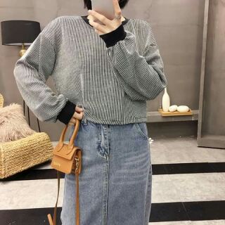 Áo kẻ dài tay bigsize