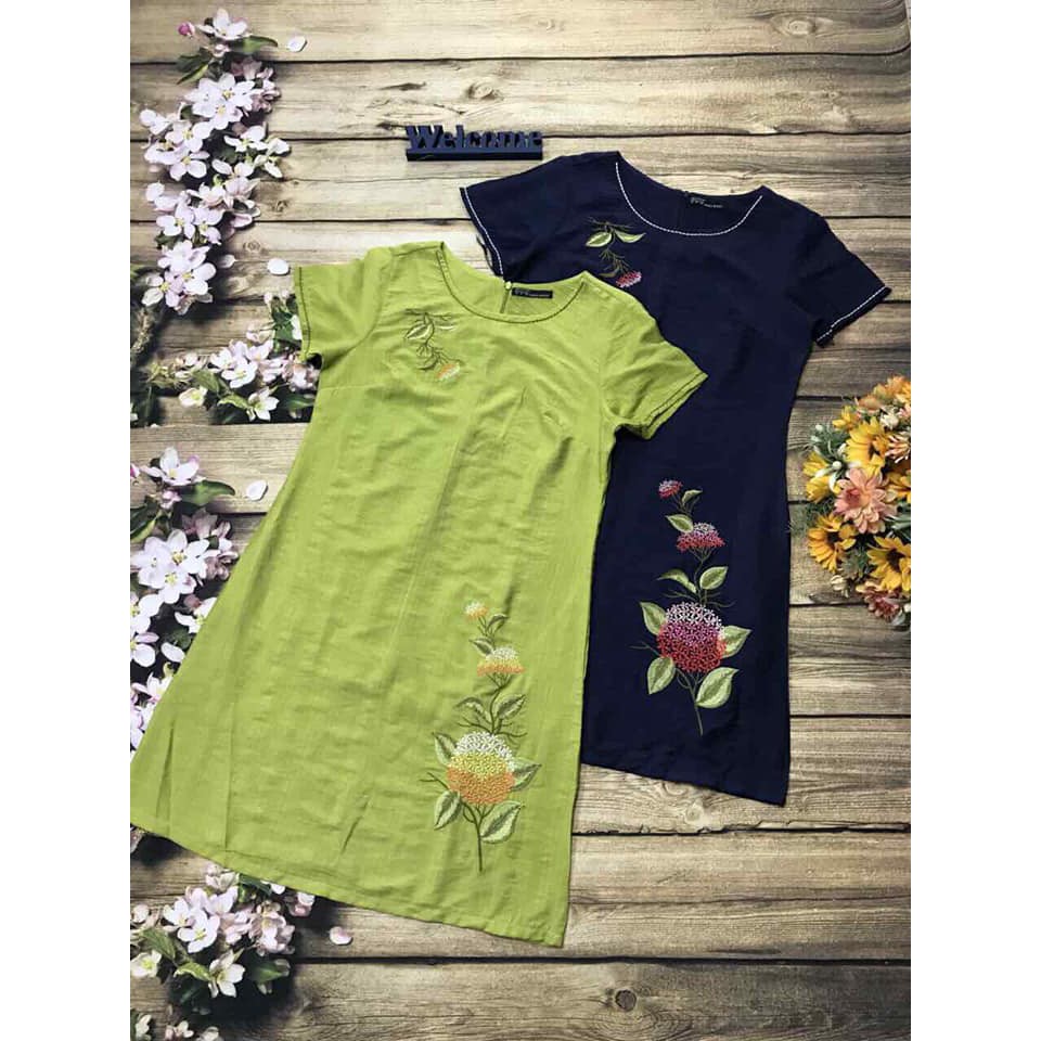 Tơ tằm thêu hoa M, L, XL giá 220K