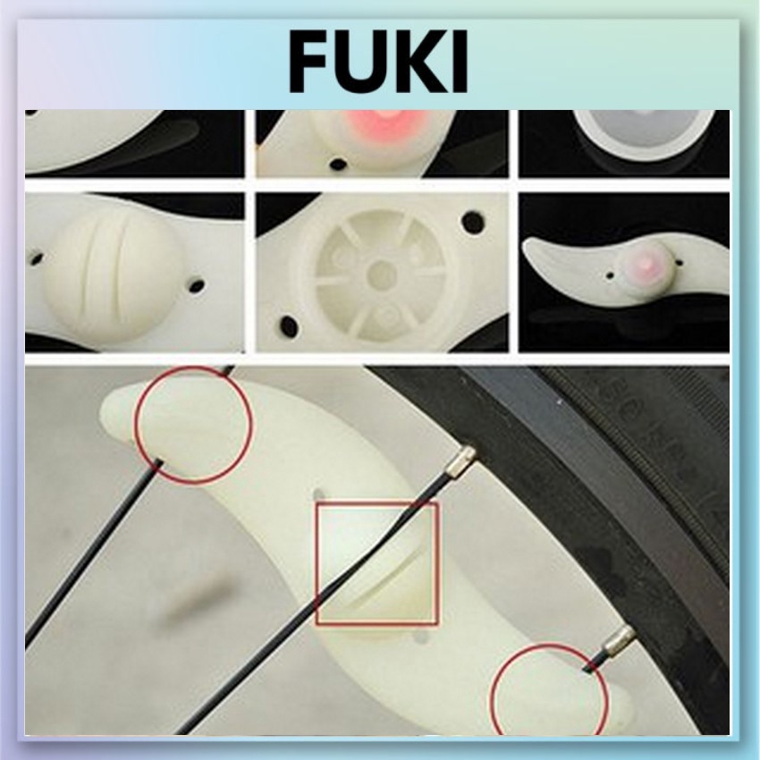 Đèn led gắn bánh xe đạp đèn led gắn van xe đạp tiện dụng FUKI