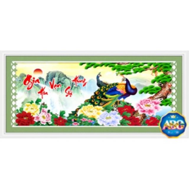 Tranh đính đá gia hòa vạn sự hưng DF328 kt 120*59CM
