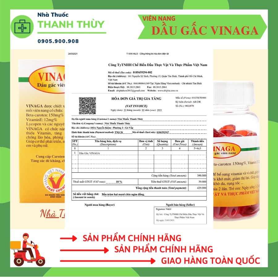 🅳🅰🆃🅴𝟮𝟬𝟮𝟰 DẦU GẤC VINAGA DHA [100 Viên] Giúp Tăng Cường Chống Oxy Hóa, Tốt Cho Não Bộ, Mắt, Da, Tóc, Tim Mạch...