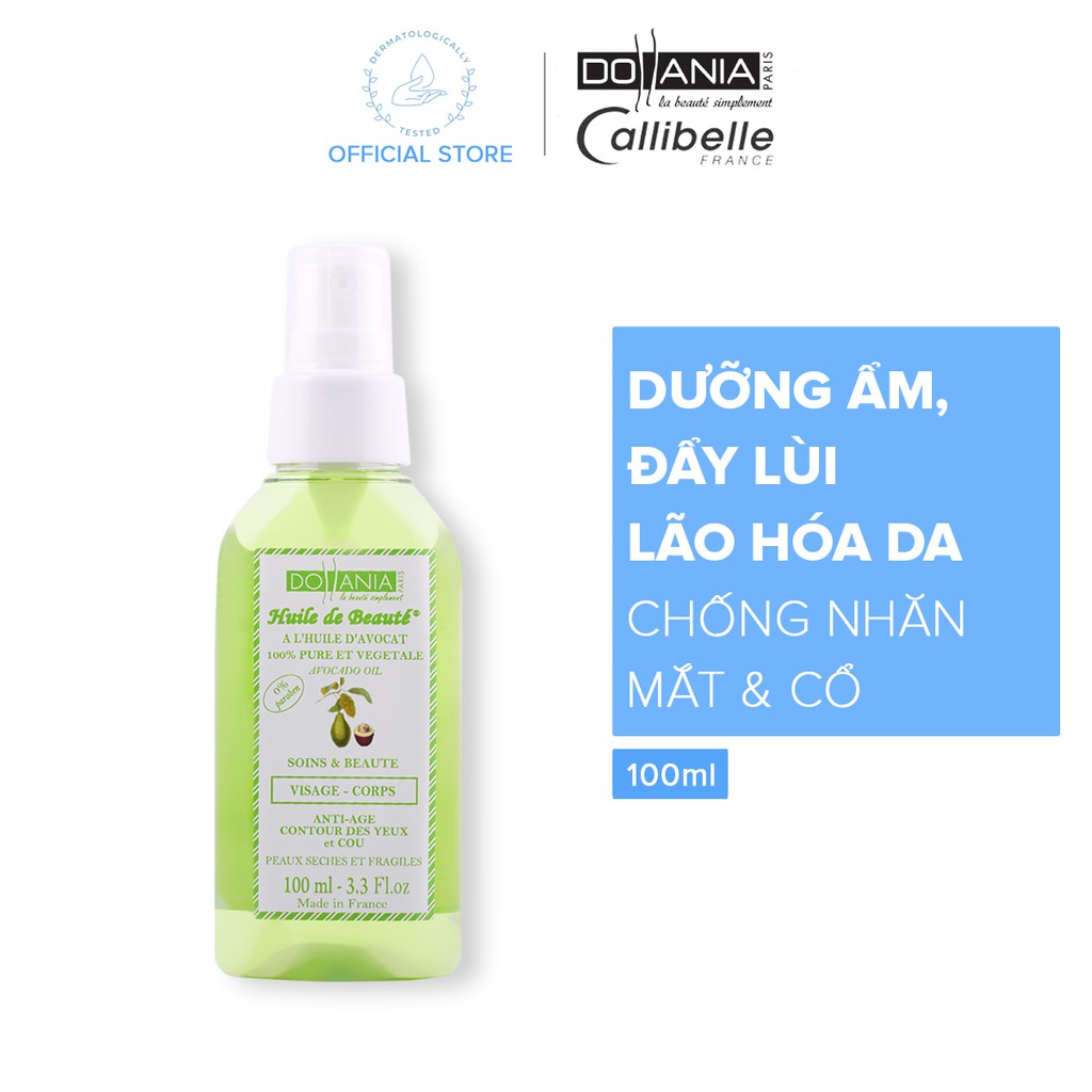 Tinh dầu bơ dưỡng mặt và toàn thân Dollania Avocado Oil 100ml - 0890021