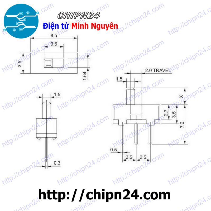 Công Tắc Gạt SS12D00 G5 1P2T