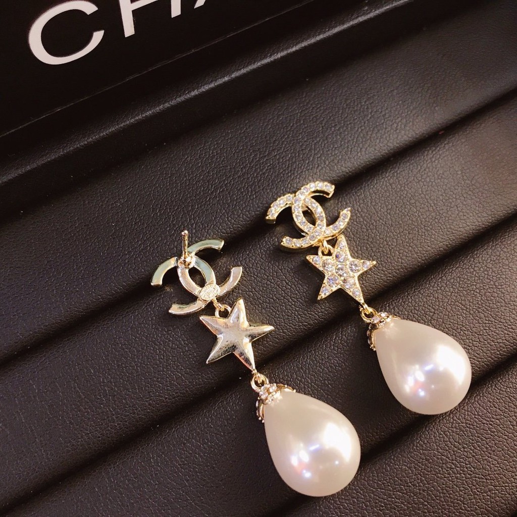 Bông Tai Mạ Bạc 925 Đính Đá Và Ngọc Trai Nhân Tạo Thời Trang