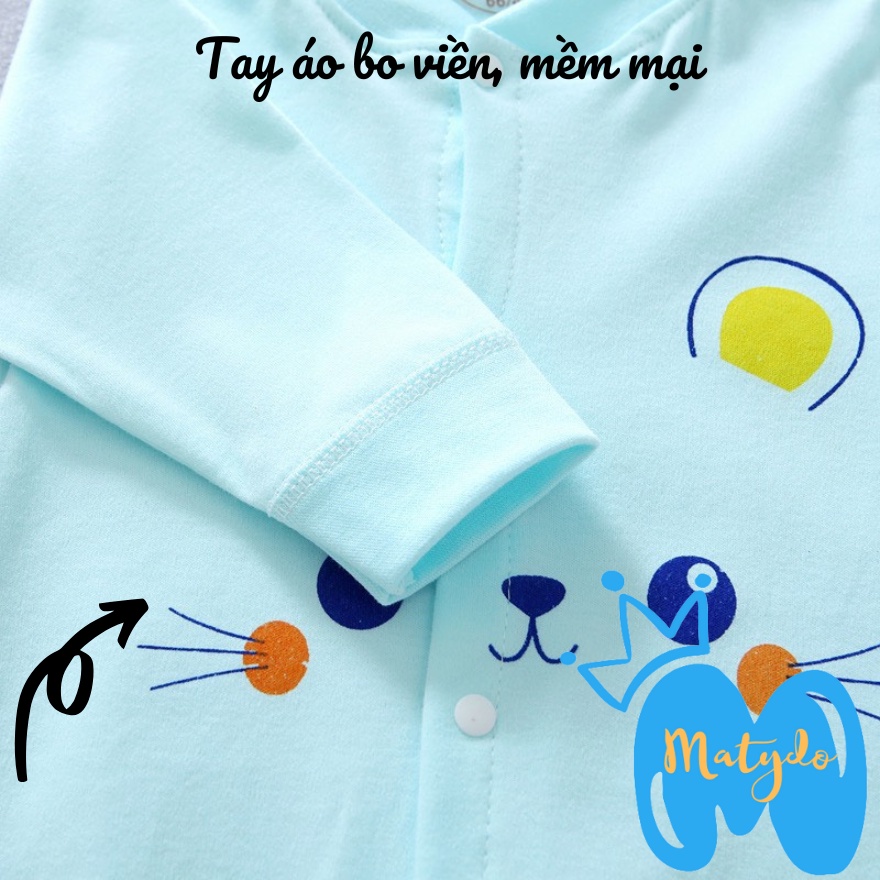 Bộ body cho bé dài tay MATYDO bộ đồ liền thân bodysuit cho trẻ sơ sinh 5-11kg cho bé hình chuột cute
