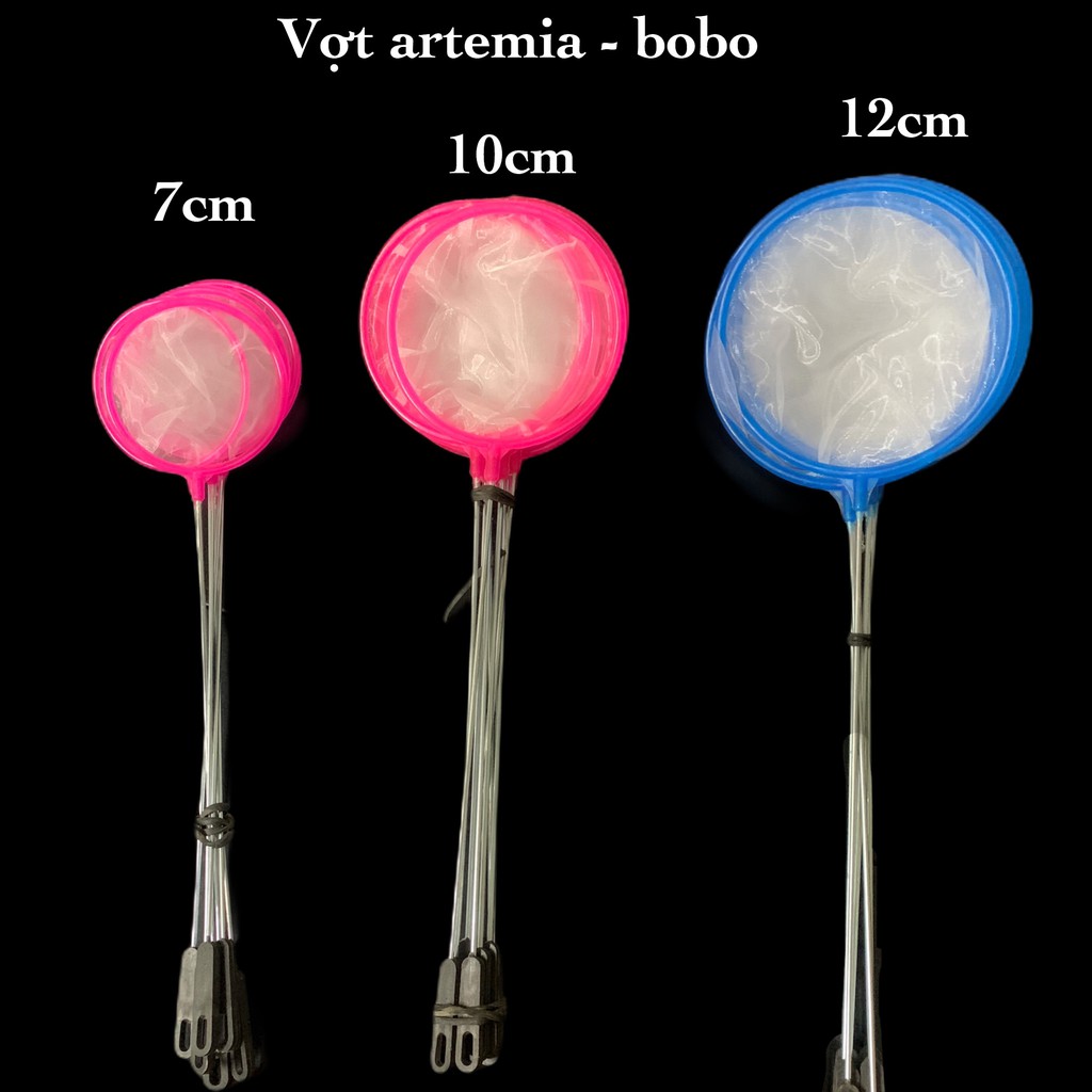 SỈ 10 CÂY VỢT ARTEMIA 7CM 10CM 12CM - VỢT BOBO- DÙNG ĐỂ LỌC VỎ TRỨNG ARTEMIA 7CM
