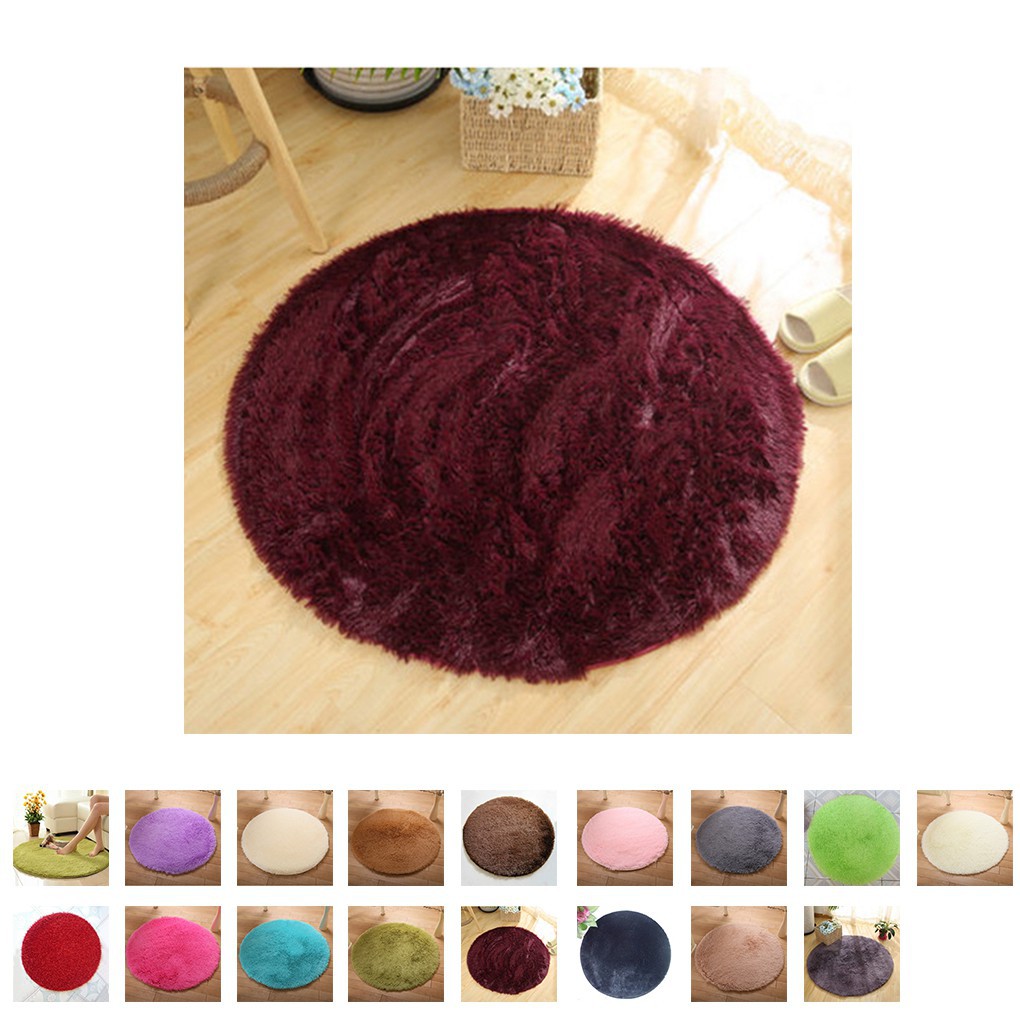 Thảm hình tròn cho sàn phòng ngủ chất liệu mềm mại