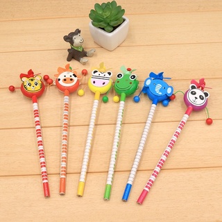 Combo 5 Bút chì đầu hình con vật đáng iu bút chì nhiều màu bút chì động vật