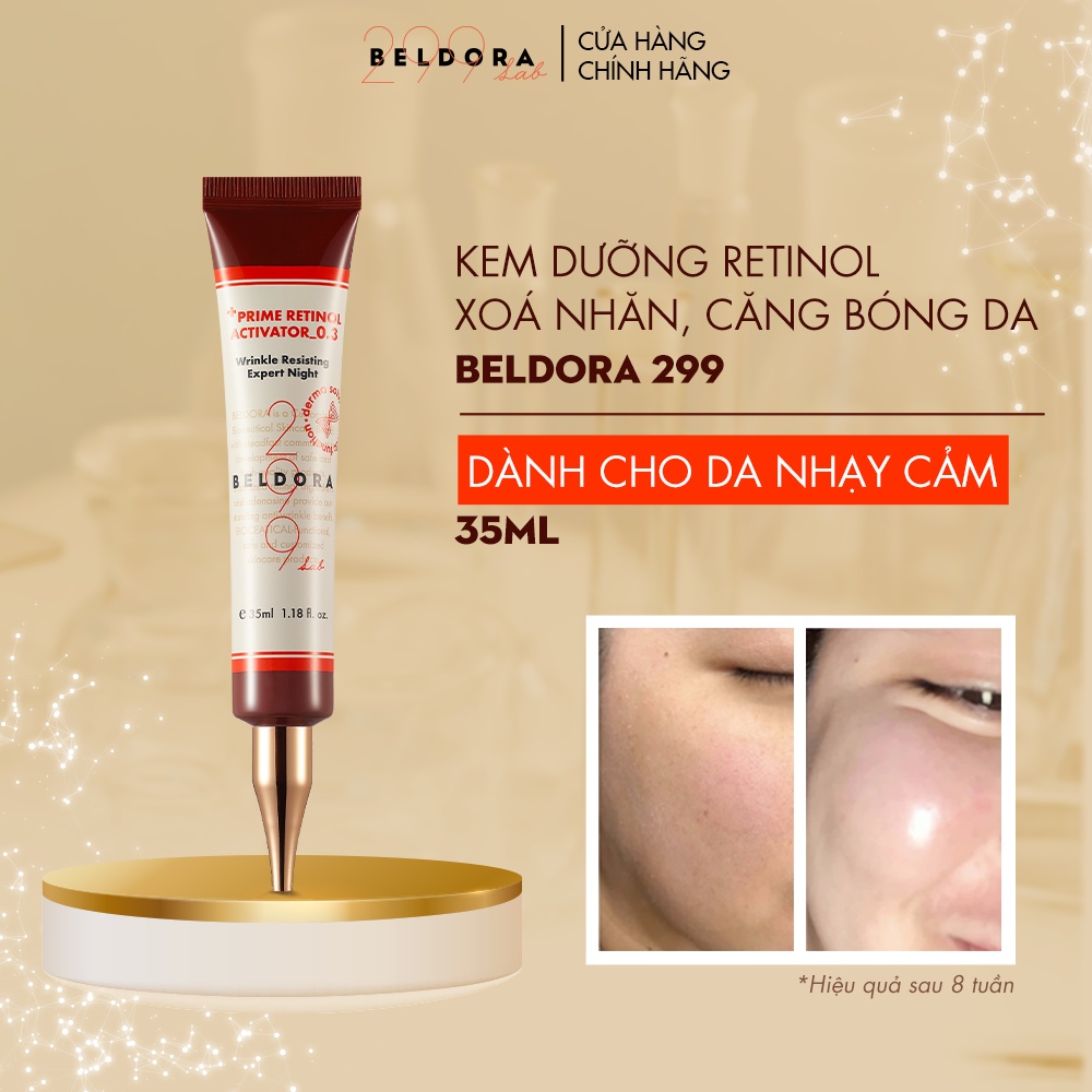 Kem Dưỡng Retinol 0.3 Tái Tạo Tế Bào, Căng Bóng Làn Da, Giảm Mụn Ẩn BELDORA 299 35ml