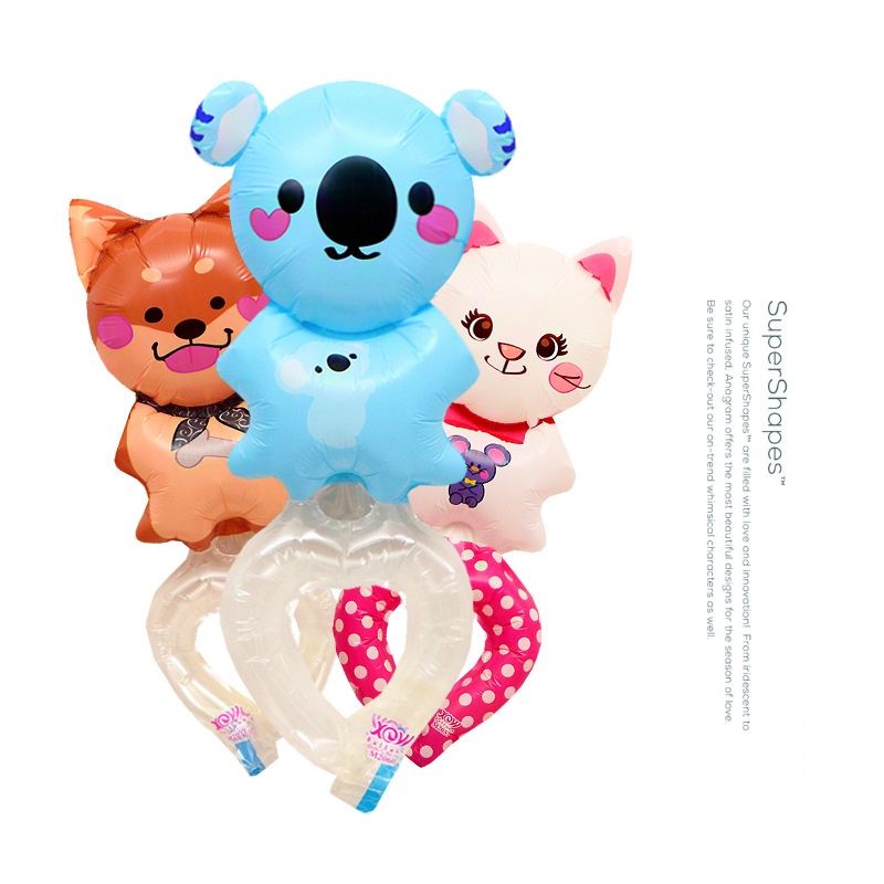 Set 10 Bong Bóng Cao Cấp Họa Tiết Hoạt Hình Dễ Thương Dùng Để Trang Trí Tiệc