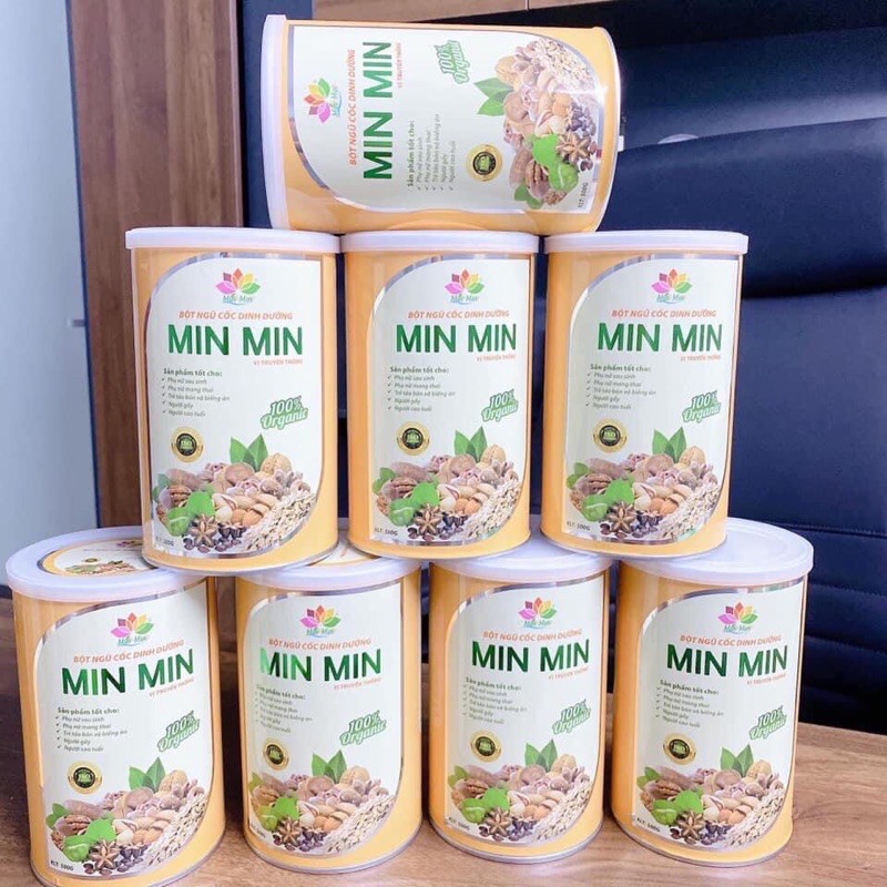 COMBO 2 HỘP NGŨ CỐC DINH DƯỠNG MIN MIN 29 HẠT - NGŨ CỐC LỢI SỮA MINMIN (1KG) tặng kèm sữa