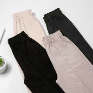 Quần baggy gân giữa dạ hàn dày dặn