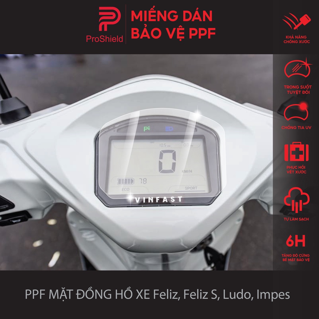 Miếng Dán PPF Bảo Vệ Mạt Đồng hồ Xe Vinfast Vento Neo, Feliz, Feliz S, Ludo, impes