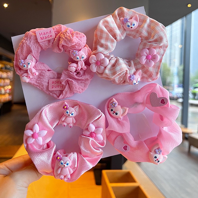 Dây Cột Tóc Nabel Màu Hồng Ngọt Ngào Dễ Thương Phong Cách Hàn Quốc Cho Bé Gái