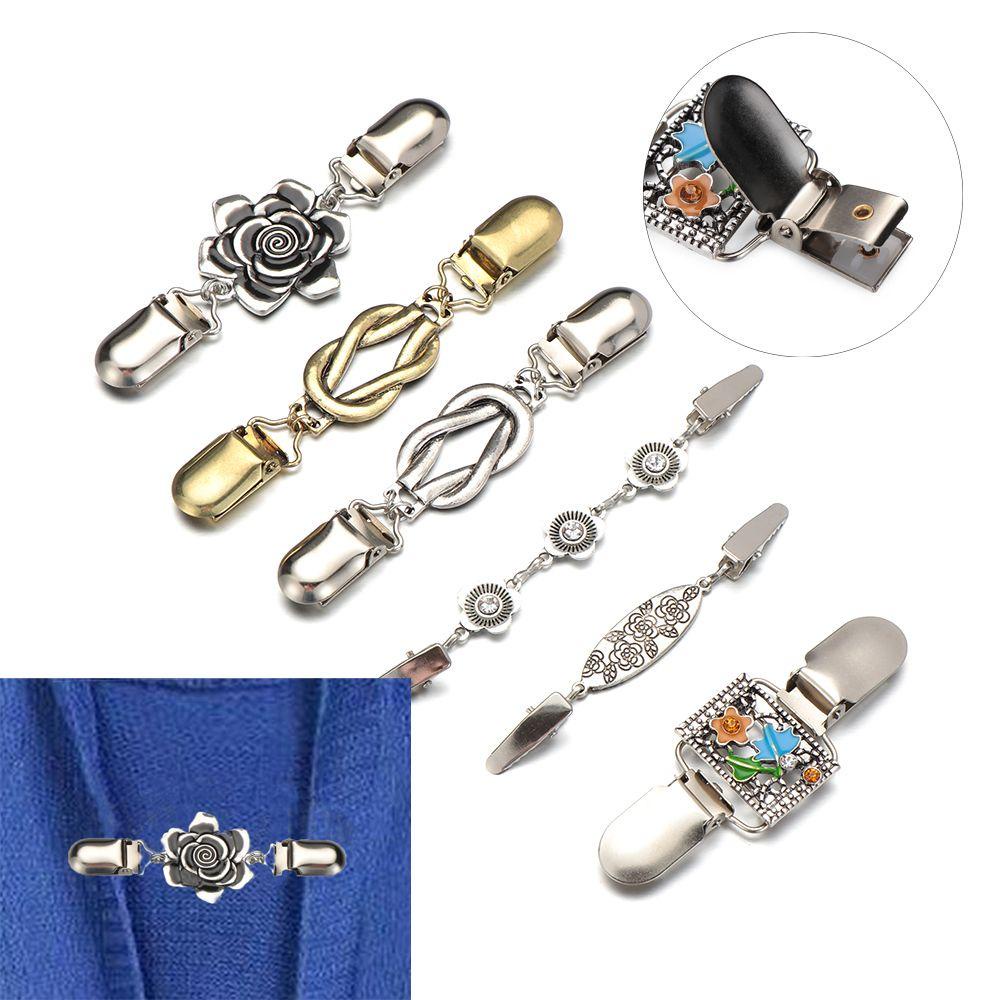 FUTURE Kẹp Cài Áo Cardigan Đính Đá Phong Cách Retro Hợp Thời Trang Mới