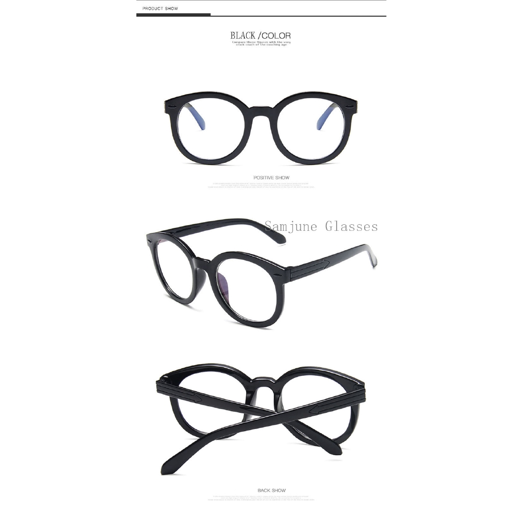 Mắt kính gọng tròn màu đen phong cách cổ điển cho nam nữ | BigBuy360 - bigbuy360.vn