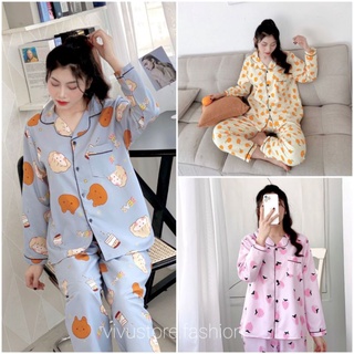 Bộ ngủ pijama tay dài quần dài chất đẹp