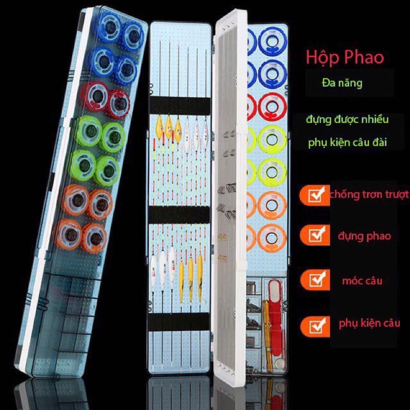 Hộp đa năng đựng phao, thẻo, trục,... phụ kiện câu đài cao cấp -giá rẻ-