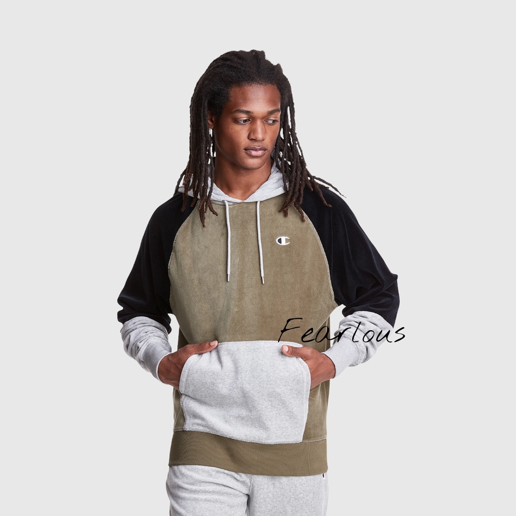 CHÍNH HÃNG | ÁO HOODIE CHAMPION VELOUR PULLOVER HOODIE PURPULE | FEARLOUS.VN