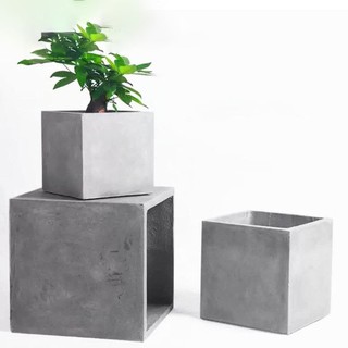 Chậu xi măng vuông (các cỡ) - Lan Decor