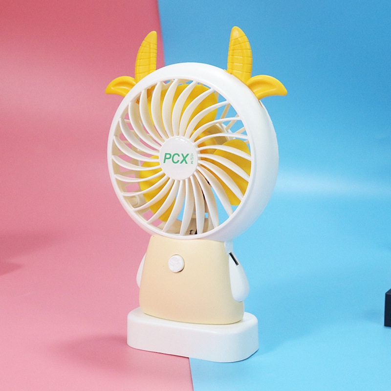 🌬Quạt mini tích điện cầm tay có đèn sáng, quạt để bàn có tai cute ( tặng kèm dây sạc) | BigBuy360 - bigbuy360.vn