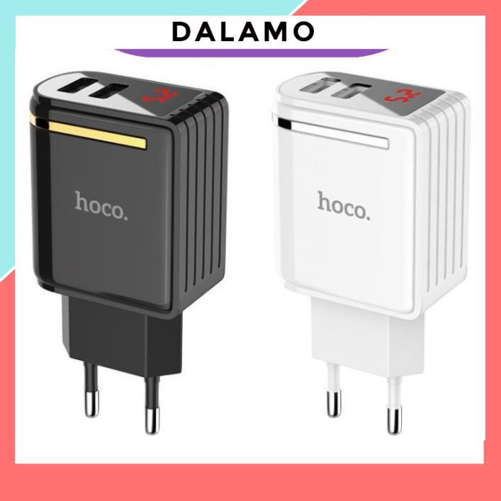Củ sạc hỗ trợ sạc nhanh 2,4A hiển thị thông số led HOCO C39 DALAMO