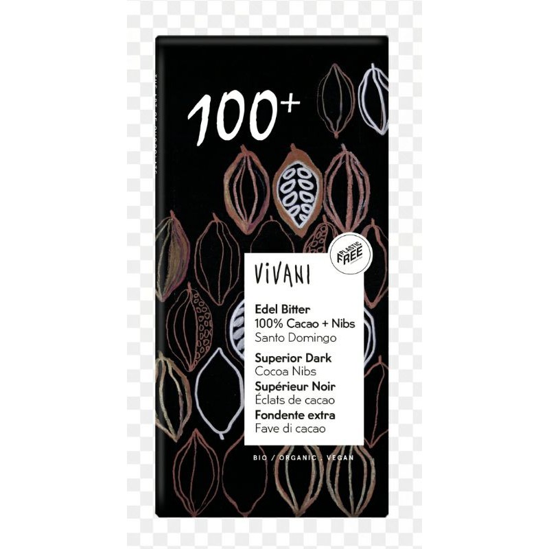 Socola đen không đường hữu cơ thuần chay 100% cacao của Đức