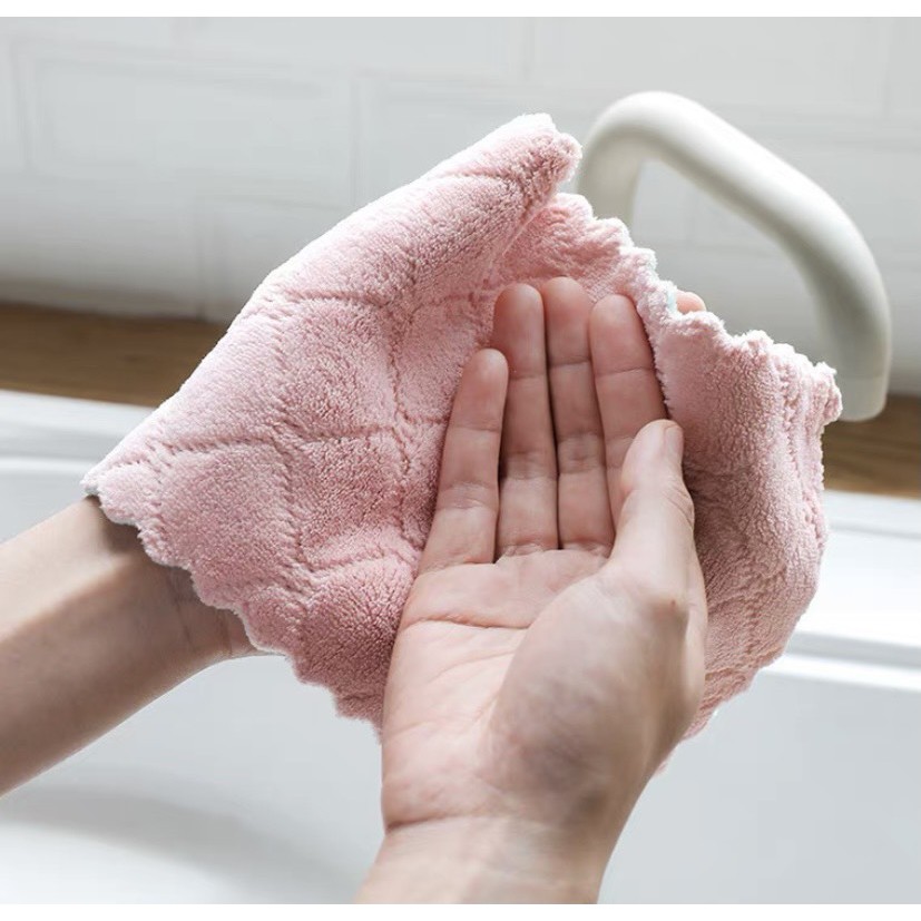 Khăn lau bếp đa năng 2 mặt siêu thấm (lau bếp, bát đĩa, bàn ghế...) kháng khuẩn (1chiếc)