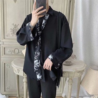 Áo Sơ Mi Tay Dài Phối Cà Vạt Phong Cách Hàn Quốc Nam Nữ