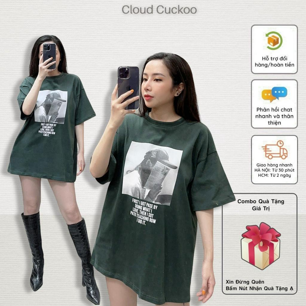 Áo Thun Dáng Rộng In Hình Cô Gái Phong Cách Vintage Chất Cotton Mềm Mịn Thông Thoáng - Mã Số: 20641
