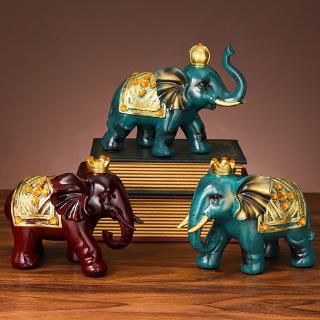 Mô hình chú voi may mắn phong cách châu âu trang trí nhà cửa