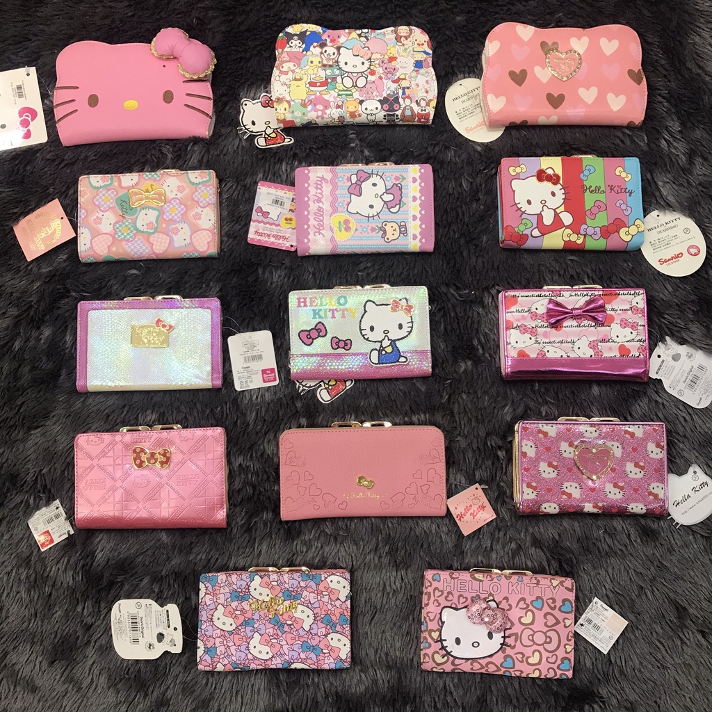 Bóp ví tiền cầm tay Kitty (Nhật Bản) size trung