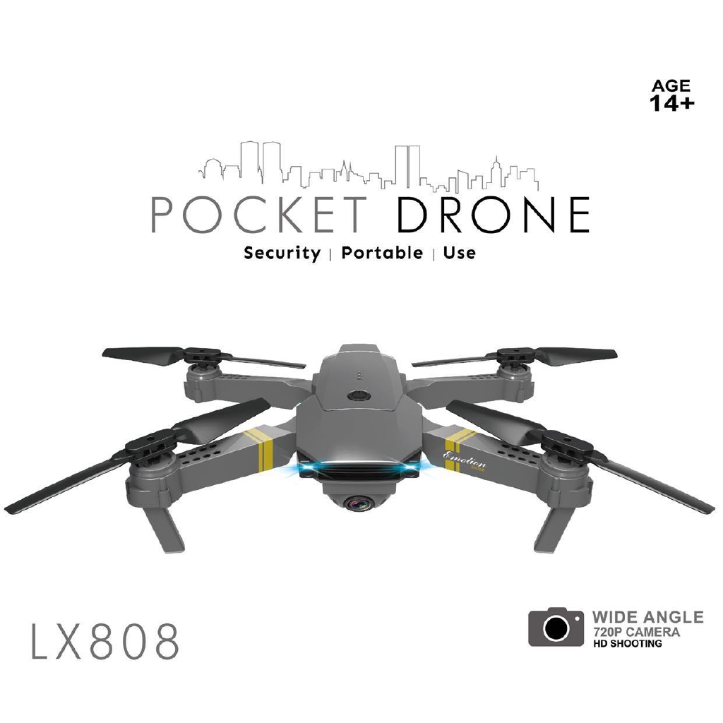 Máy quay phim DDG Pocket Drone LX808 - WIFI 720P | BigBuy360 - bigbuy360.vn