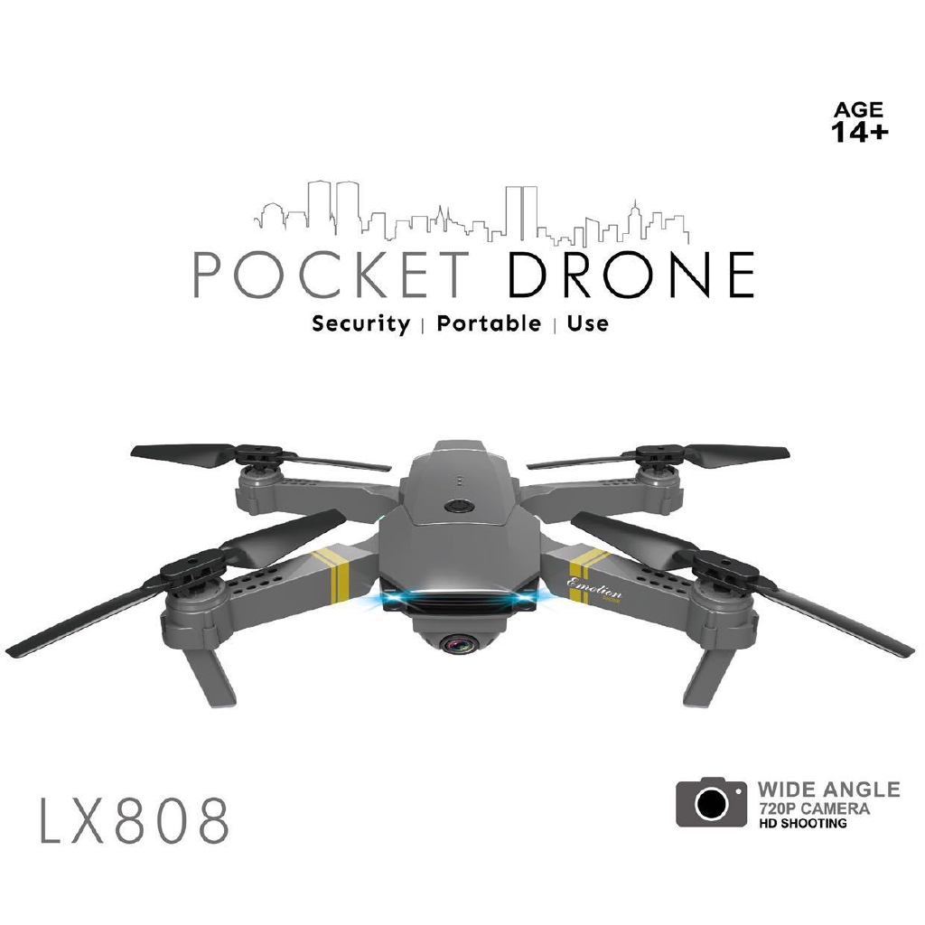 Flycam -DDG Pocket Drone LX808 - WIFI 720P