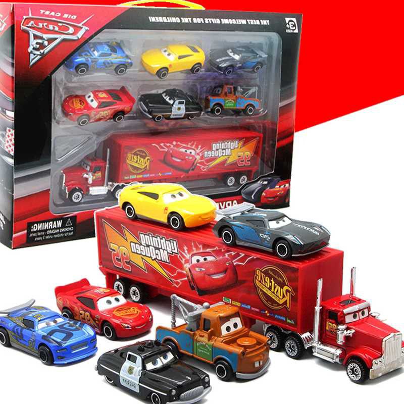 Bộ mô hình cars vương quốc xe hơi gồm 1 xe tải 6 xe con