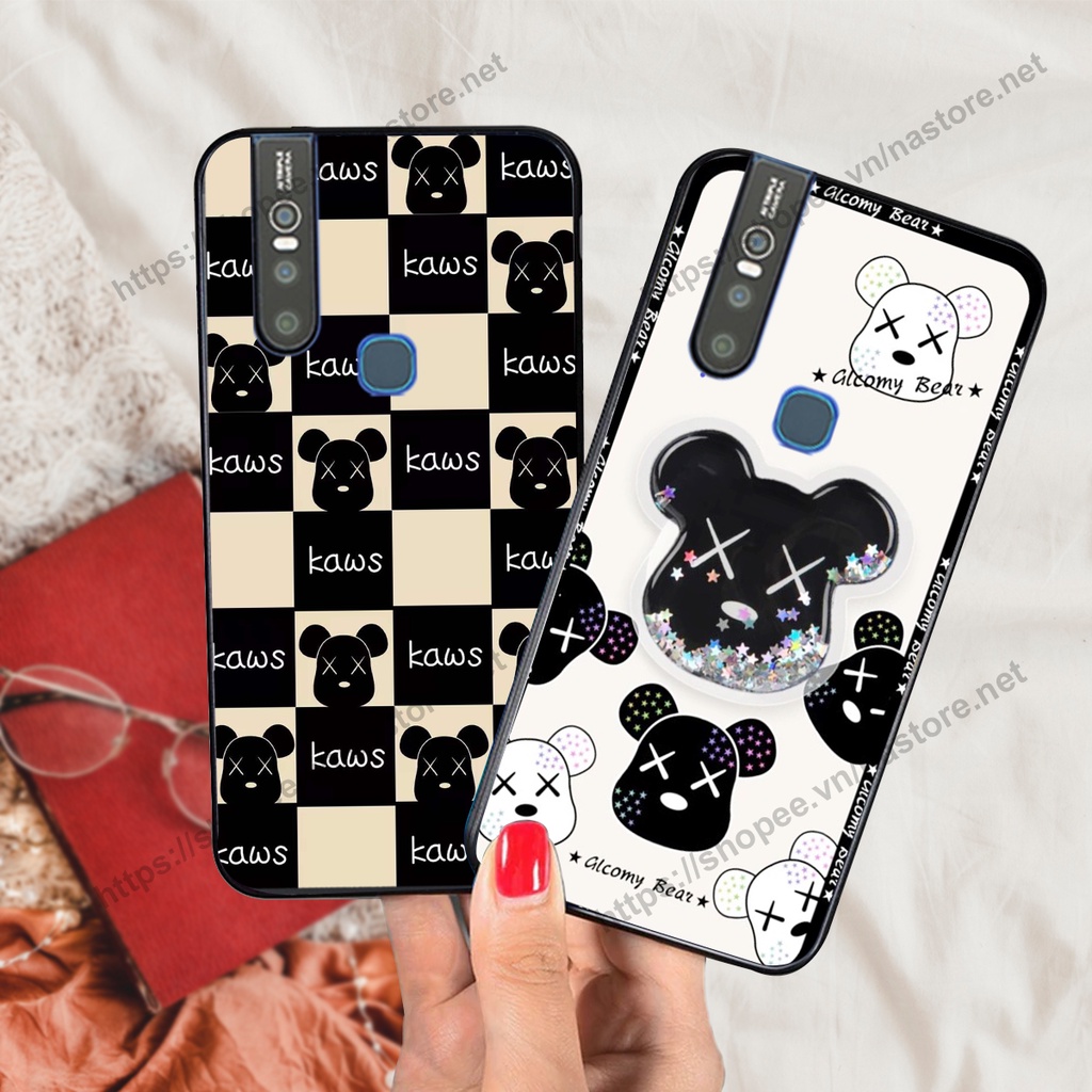 Ốp lưng Vivo V15 / V15 Pro trái tim họa tiết caro, mikey họa tiết beabrick kaws cute