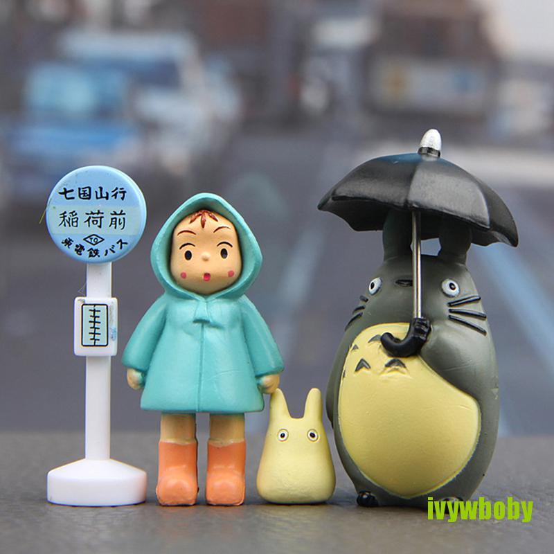 Set 4 mô hình nhân vật phim hoạt hình My Neighbor Totoro kích thước 3-5cm