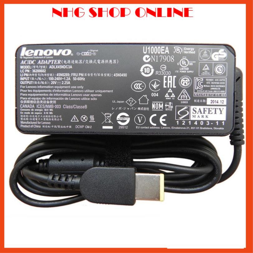 🎁 [BH12Tháng] Sạc cho Laptop Lenovo S500 S510 Z70 3.25A 65W  chân chữ nhật dạng USB