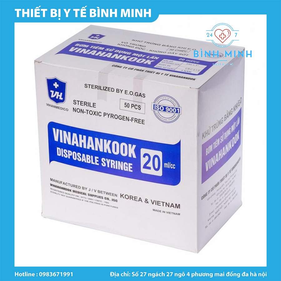 BƠM KIM TIÊM SỬ DỤNG MỘT LẦN VINAHANKOOK CÁC LOẠI