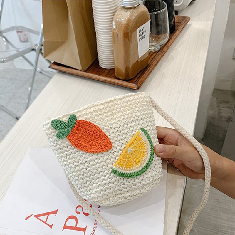 Túi cói Đan Lát Nhỏ Xinh Thời Trang Mùa Hè Cho Bé Gái