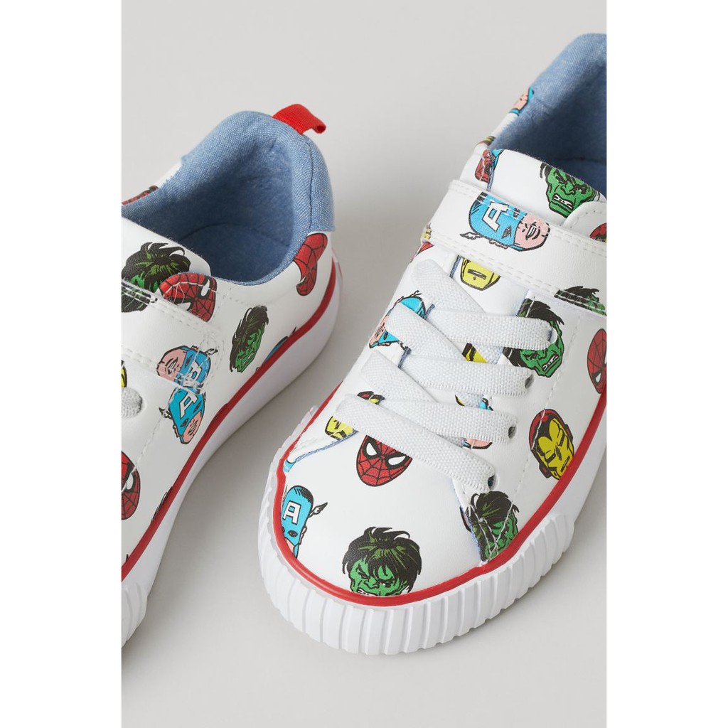 Giày sneaker trắng Marvel HM H&M sz 24 14.8cm_hàng chính hãng authentic