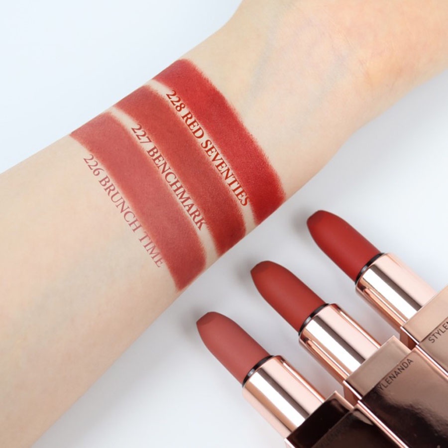 Son 3CE Matte Lip Color Màu 227 Benchmark - CAM ĐẤT, Son thỏi lì 3CE chính hãng