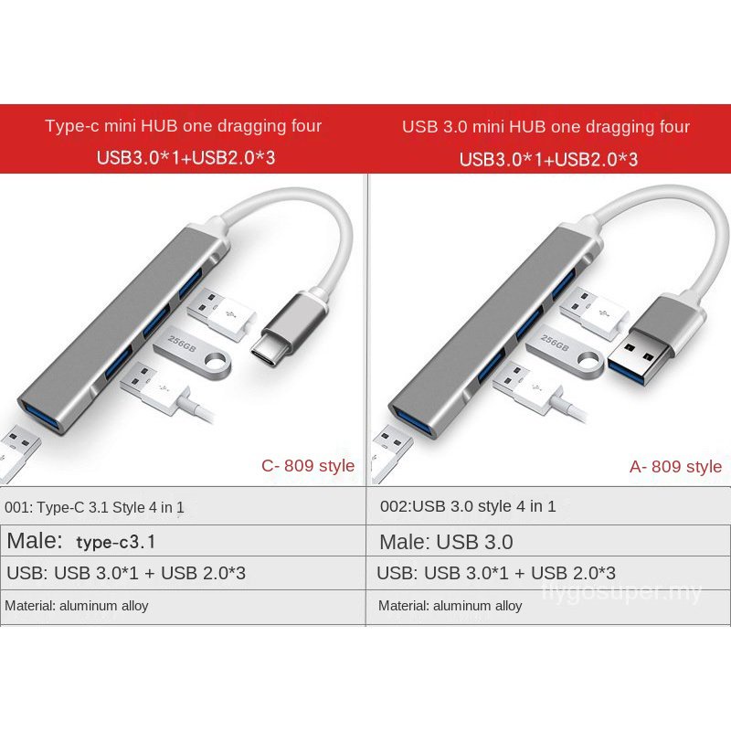 Bộ Chia 4 Cổng Usb 4 Cổng 1 Usb 3.0 + 3 Cổng Usb