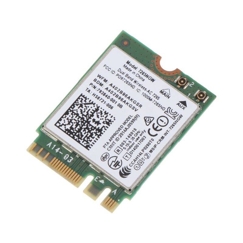 Thẻ Mạng WiFi Không Dây Mini PCI-E 802 11N 876Mbps