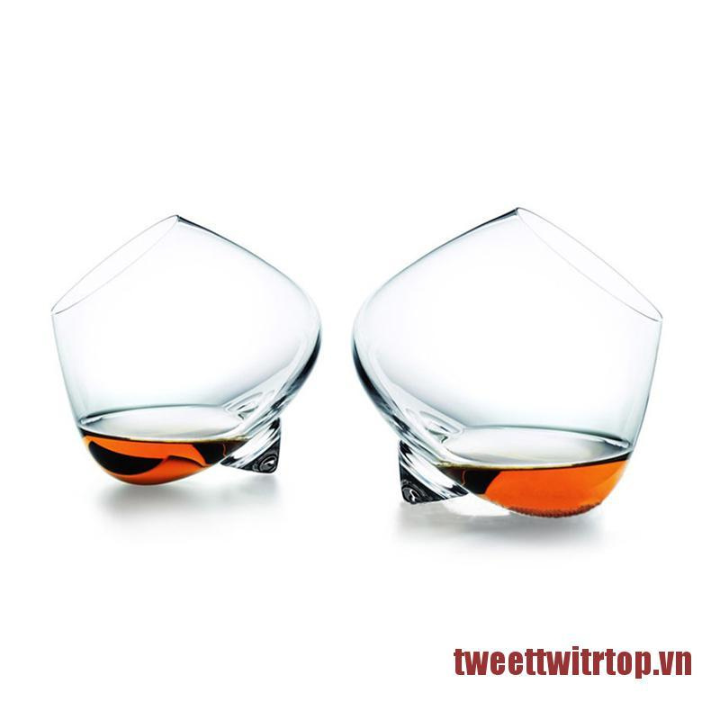 TRTOP Rotate Tumbler Whiskey Glass Top Belly Cigar Whisky Cocktail Drinking W