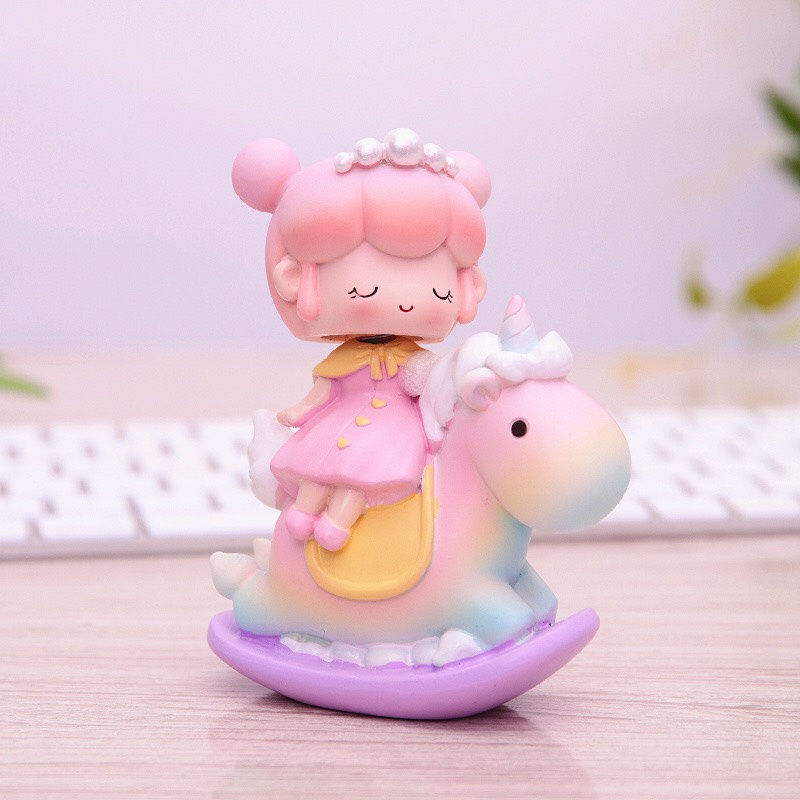 Trang trí bánh sinh nhật bánh kem - Hoàng tử, công chúa cưỡi ngựa, vịt