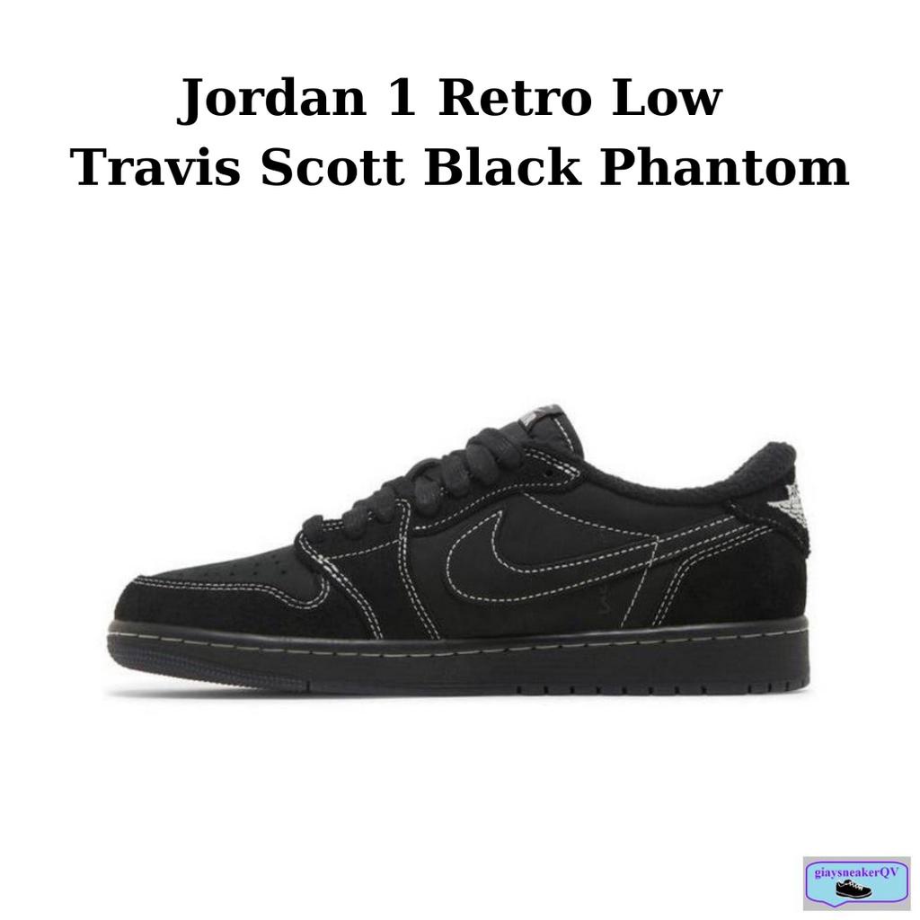 Giày jordan 1 travis scott mẫu mới 2023, giày đen full cá tính huyền bí dành cho nam nữ
