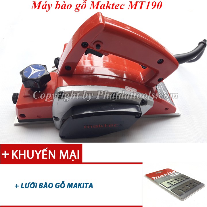 Máy bào gỗ Maktec MT190 - Tặng kèm lưỡi bào