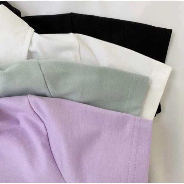 Áo Thun Nữ❤️FREESHIP❤️ Áo croptop polo cổ bẻ trơn 4 màu | BigBuy360 - bigbuy360.vn