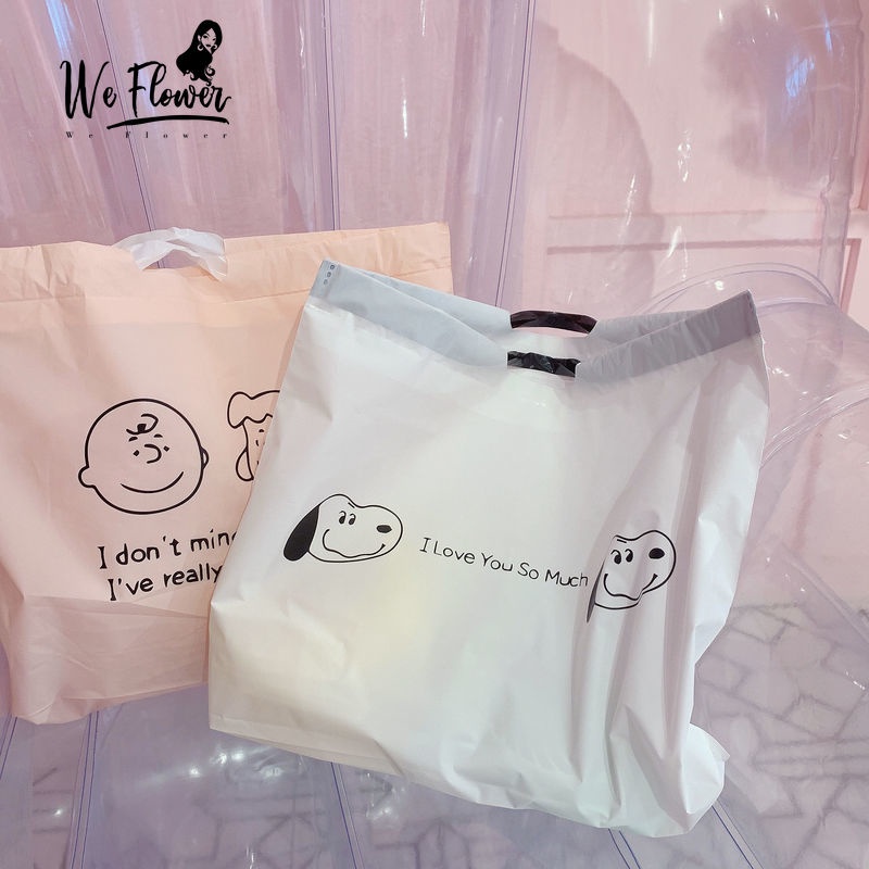 Túi đựng đồ dùng phối dây rút kích thước 39x30cm in họa tiết đáng yêu có thể tái sử dụng tiện lợi